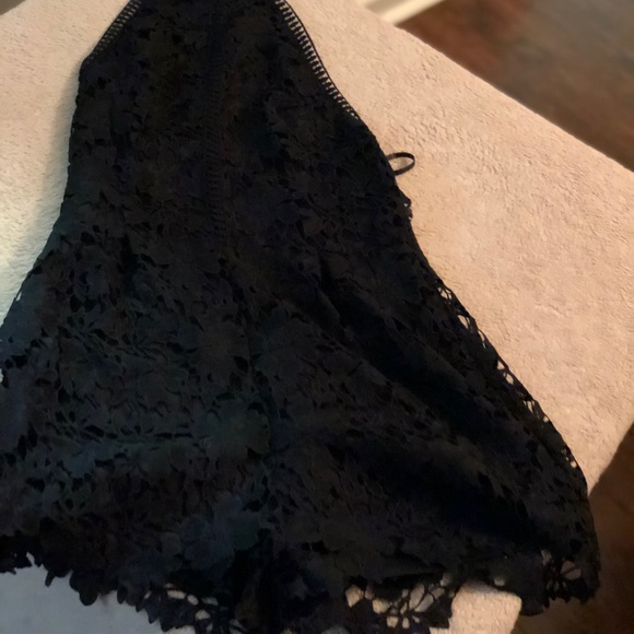 She and Sky Other - Halter lace romper